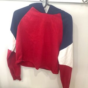 Cropped American colored sweater